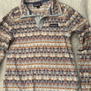 Patagonia Micro D Snap-T Fleece Pullover Womens Size XSmall Cedar Mesa Geometric